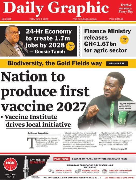 Ghana to produce first vaccine in 2027